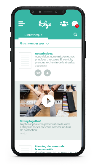 Bibliothèque LOLYO 2GO l'application pour les employés