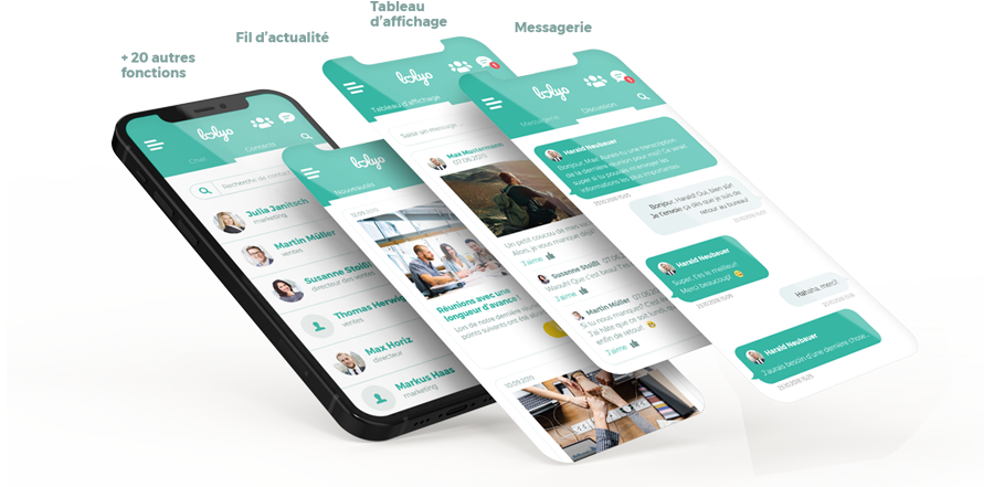 application pour les employés - LOLYO fonctionnalités
