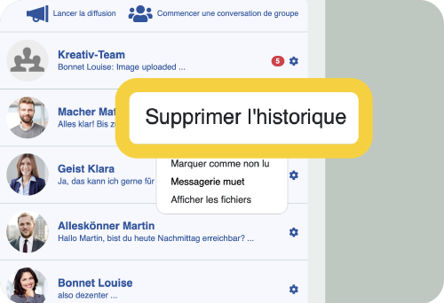 lolyo intranet mobile d'entreprise outils cachés comment supprimer l'historique des conversations