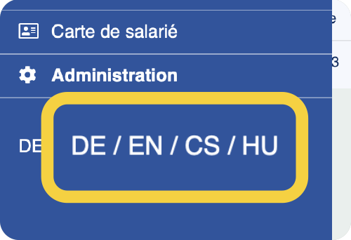 LOLYO intranet mobile d'entreprise - outils de communication interne - choix de la langue pour les collaborateurs
