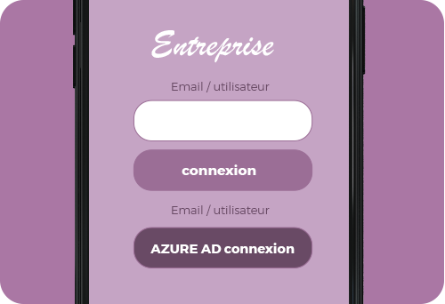 Les deux possibilités de connexion avec ms azuread avec LOLYO 2go