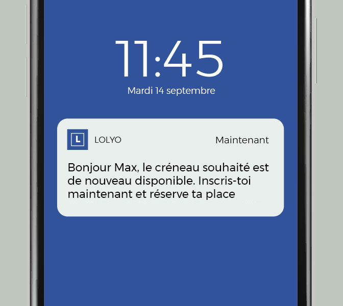 lolyo application pour les employés - liste d'attente événements 