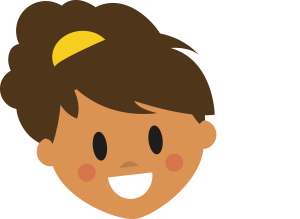 Figura di ragazza sorridente con citazione affianco.