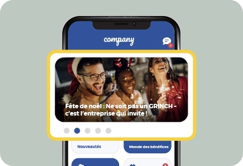 LOLYO application pour les employés outils cachés : configuration du news-slider dans le menu sous forme de grille (mobile)