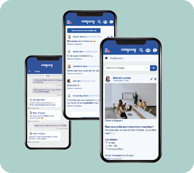 LOLYO réseau social d'entreprise - formats commentaires et messages 