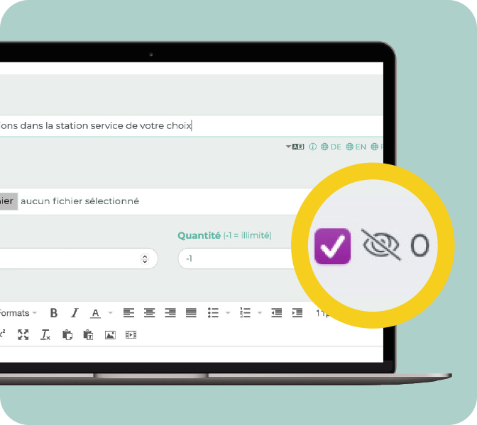 Quantité des articles bonus dans la boutique intégrée du réseau social d'entreprise
