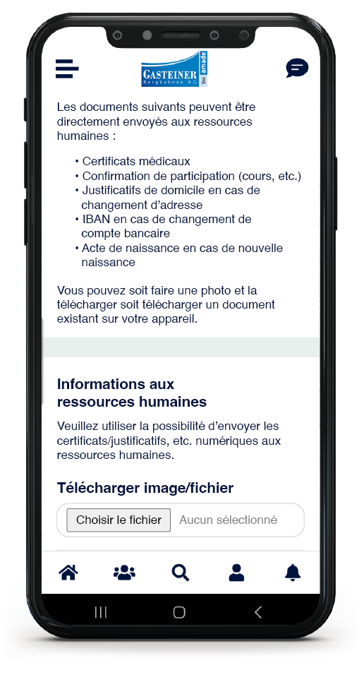 LOLYO réseau social d'entreprise - application Gastein - formulaires en ligne