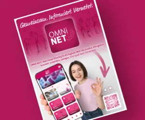 Omninet - application pour les employés - exemple d'affiche pour télécharger l'application