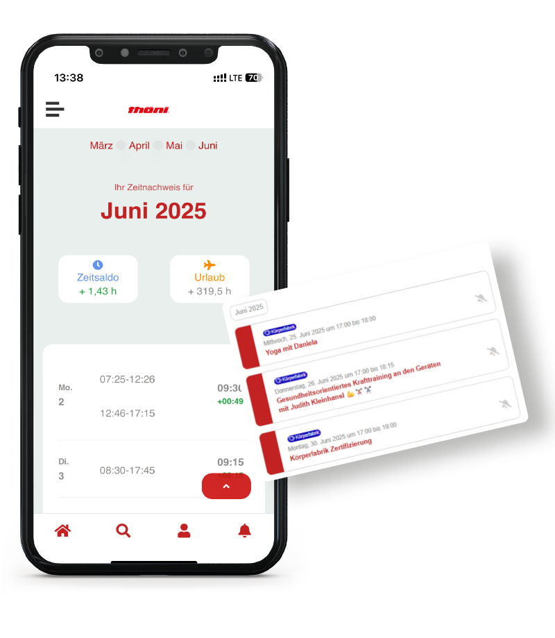 Evenements et rendez-vous dans l'application pour les employés