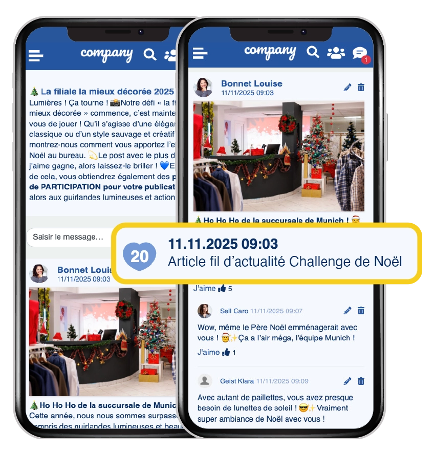 Calendrier de l'avent numérique : challenge de Noël avec les articles du fil d'actualité 